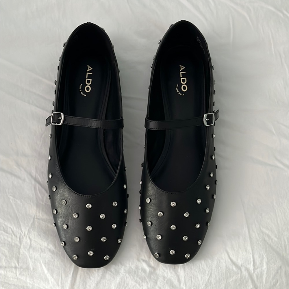 ALDO Black Studded Flats